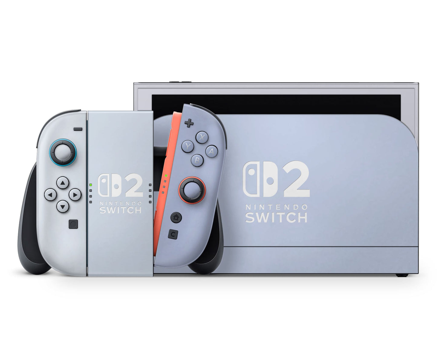 Lux Skins Nintendo Switch 2 Winter Wonderland Nintendo logo Skins - Solid Colours Colour Blocking Skin