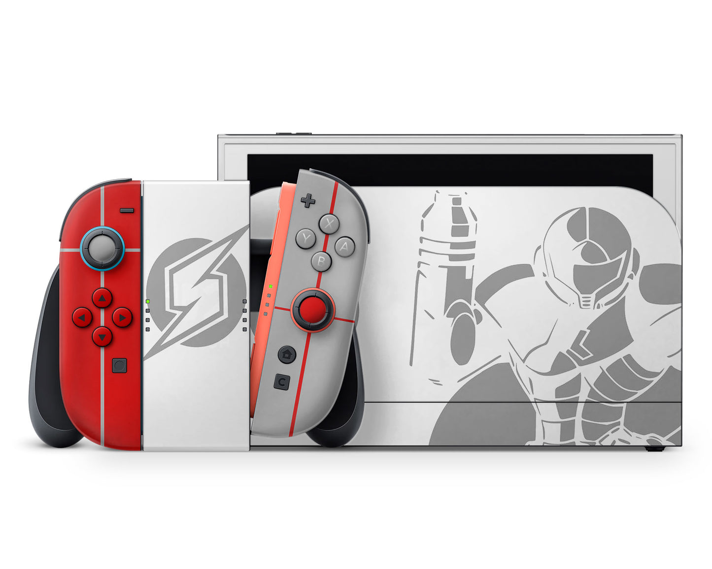 Lux Skins Nintendo Switch 2 Metroid Dread Full Set +Tempered Glass Skins - Pop Culture Metroid Skin