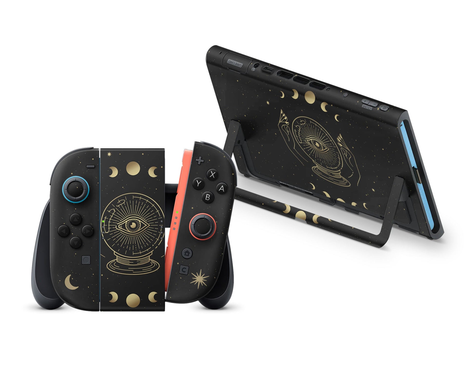 Lux Skins Nintendo Switch 2 Crystal Ball All Seeing Eye Tarot Card Full Set Skins - Pattern Abstract Skin