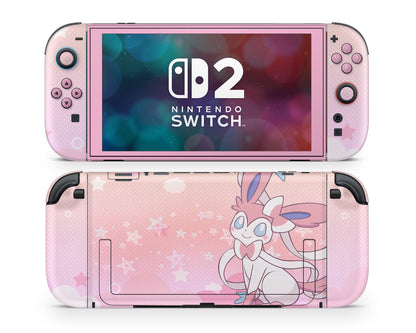 Lux Skins Nintendo Switch 2 Pokemon Sylveon Joycons Only Skins - Pop culture Pokemon Skin