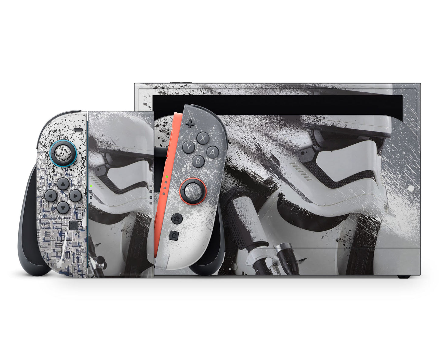 Lux Skins Nintendo Switch 2 Star Wars Stormtrooper White Full Set +Tempered Glass Skins - Pop culture Star Wars Skin