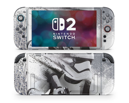 Lux Skins Nintendo Switch 2 Star Wars Stormtrooper White Joycons Only Skins - Pop culture Star Wars Skin