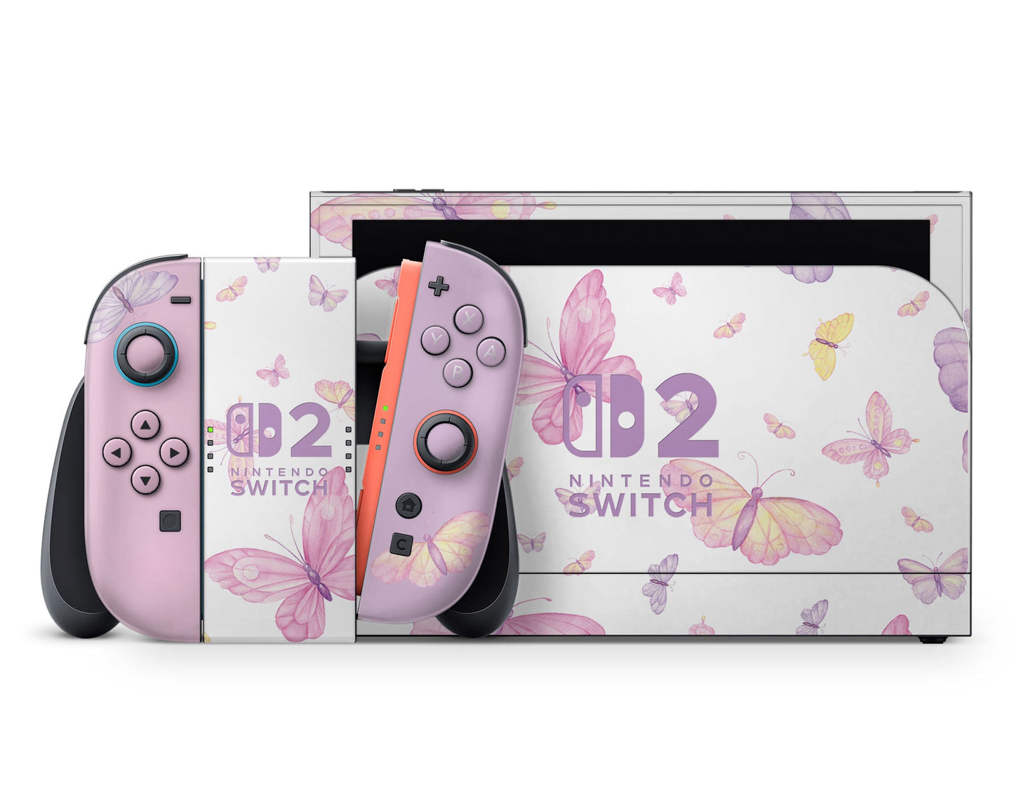 Lux Skins Nintendo Switch 2 Fairytale Butterfly Nintendo logo Skins - Pattern Animals Skin