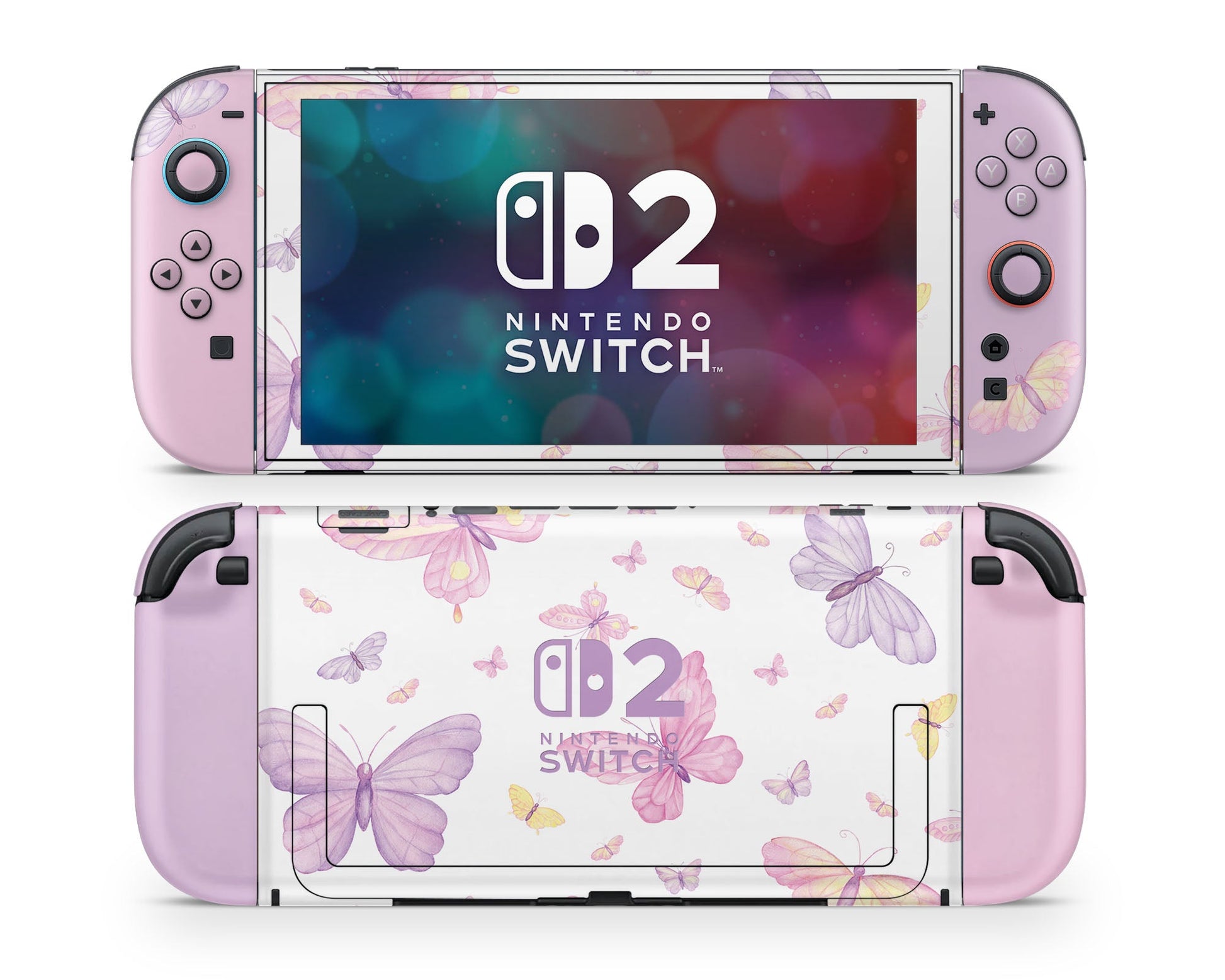 Lux Skins Nintendo Switch 2 Fairytale Butterfly Nintendo logo Skins - Pattern Animals Skin