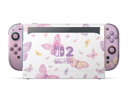 Lux Skins Nintendo Switch 2 Fairytale Butterfly Hearts logo Skins - Pattern Animals Skin