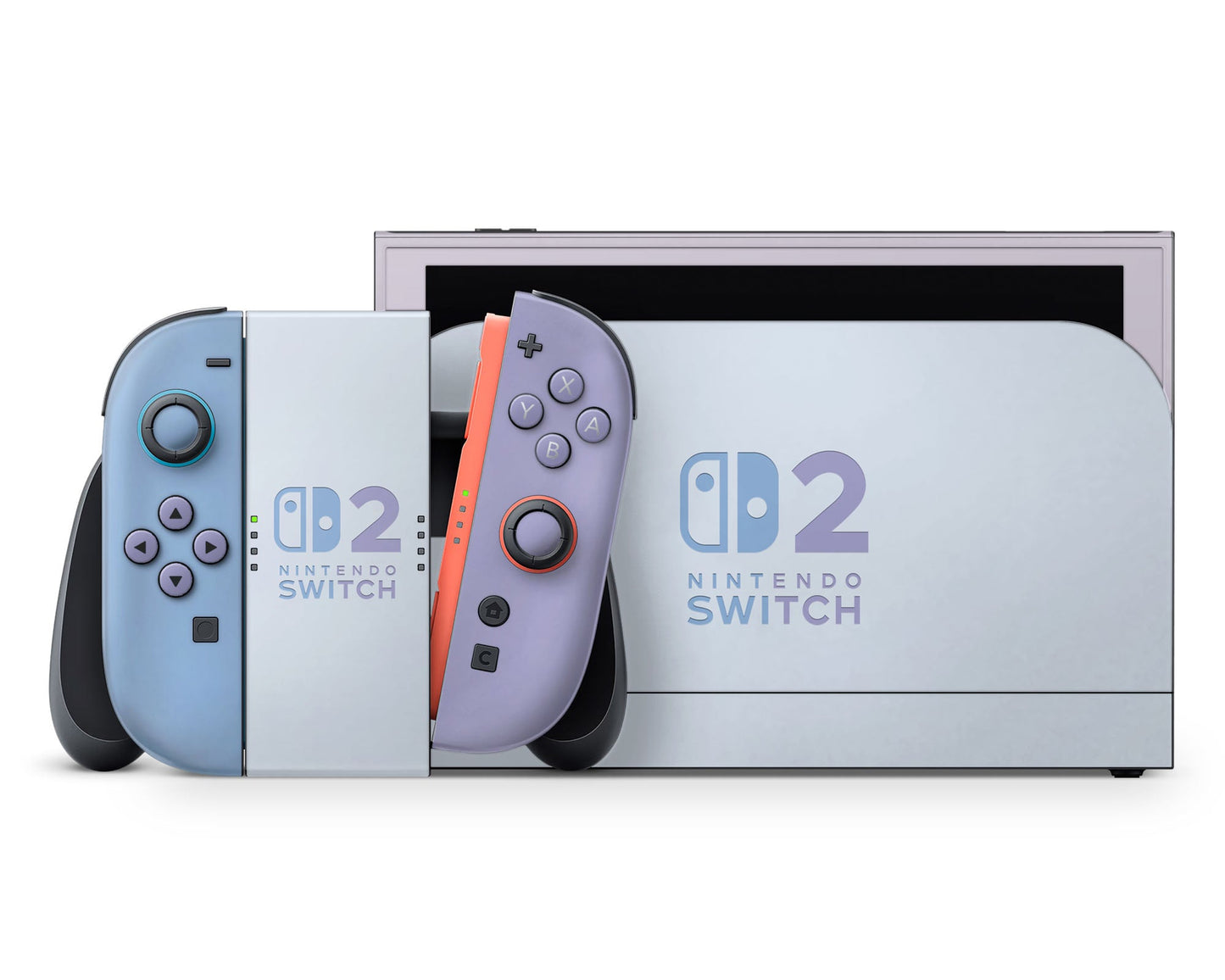 Lux Skins Nintendo Switch 2 Purple Haze Retro Nintendo logo Skins - Solid Colours Colour Blocking Skin