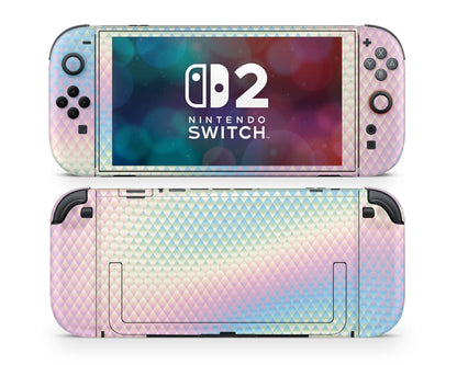 Lux Skins Nintendo Switch 2 Holographic Diamond Classic no logo Skins - Pattern  Skin