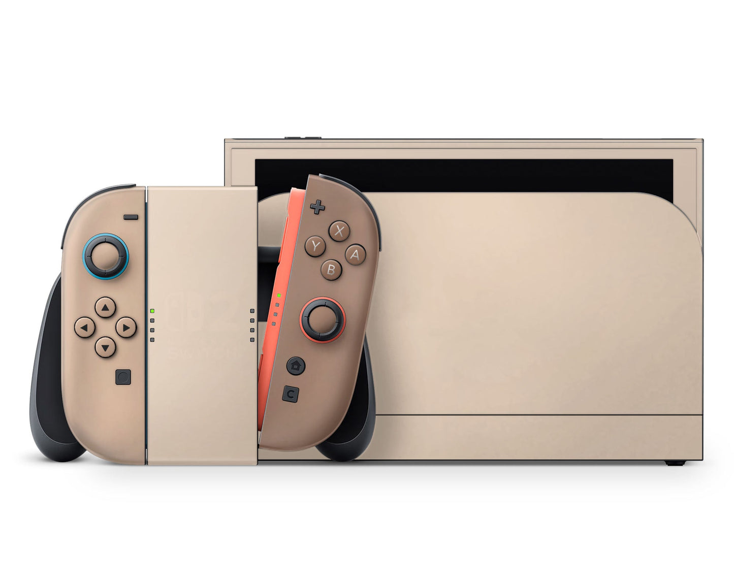 Lux Skins Nintendo Switch 2 Iced Latte Classic no logo Skins - Solid Colours Colour Blocking Skin