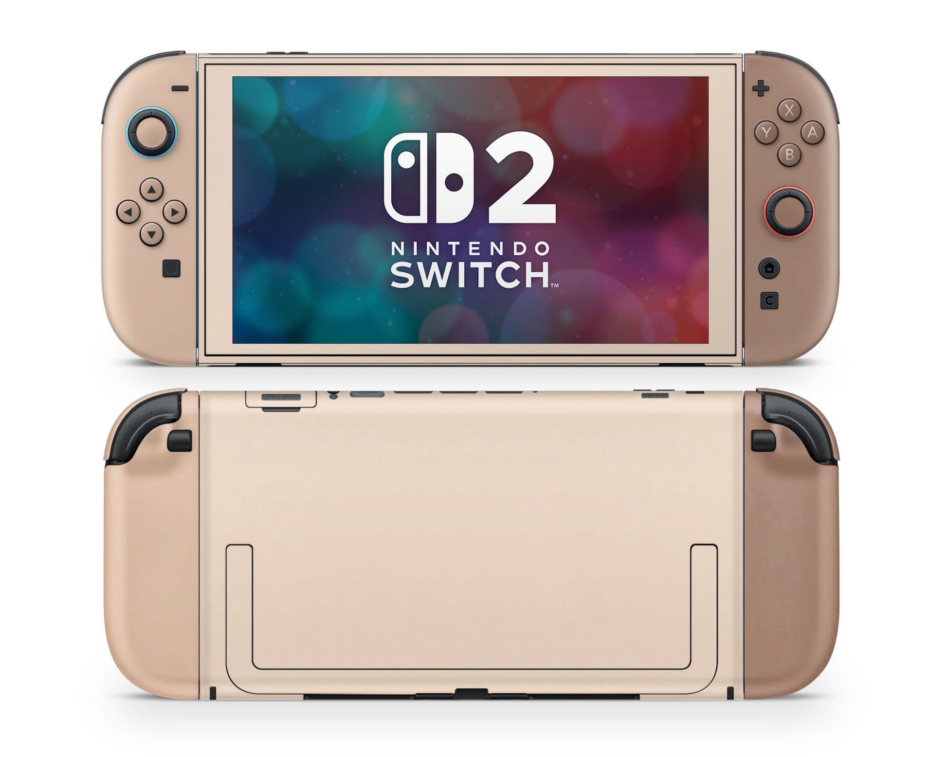 Lux Skins Nintendo Switch 2 Iced Latte Classic no logo Skins - Solid Colours Colour Blocking Skin