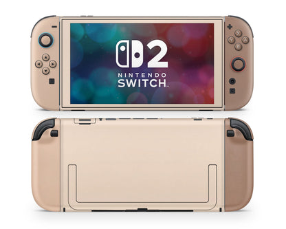 Lux Skins Nintendo Switch 2 Iced Latte Classic no logo Skins - Solid Colours Colour Blocking Skin