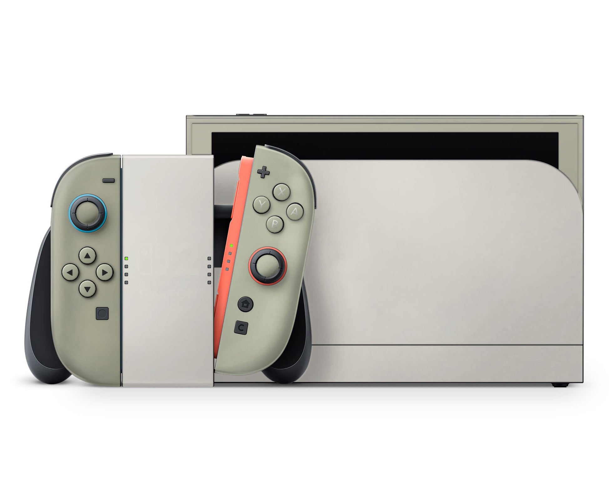 Lux Skins Nintendo Switch 2 Cosy Matcha Green Classic no logo Skins - Solid Colours Colour Blocking Skin