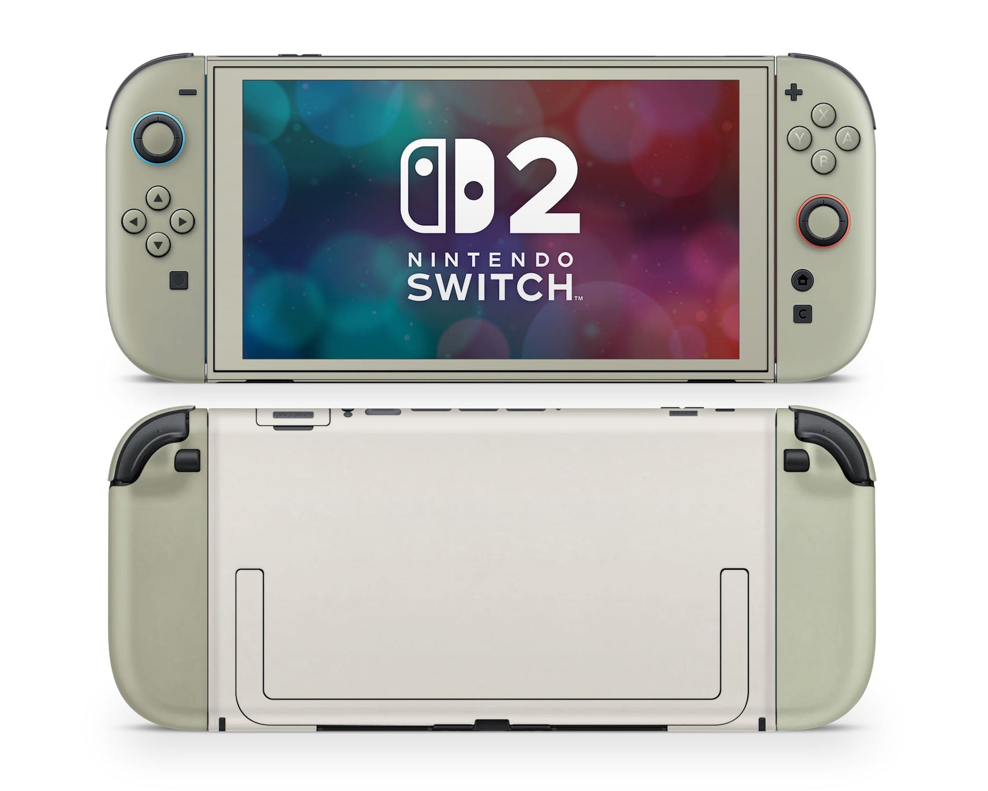 Lux Skins Nintendo Switch 2 Cosy Matcha Green Classic no logo Skins - Solid Colours Colour Blocking Skin