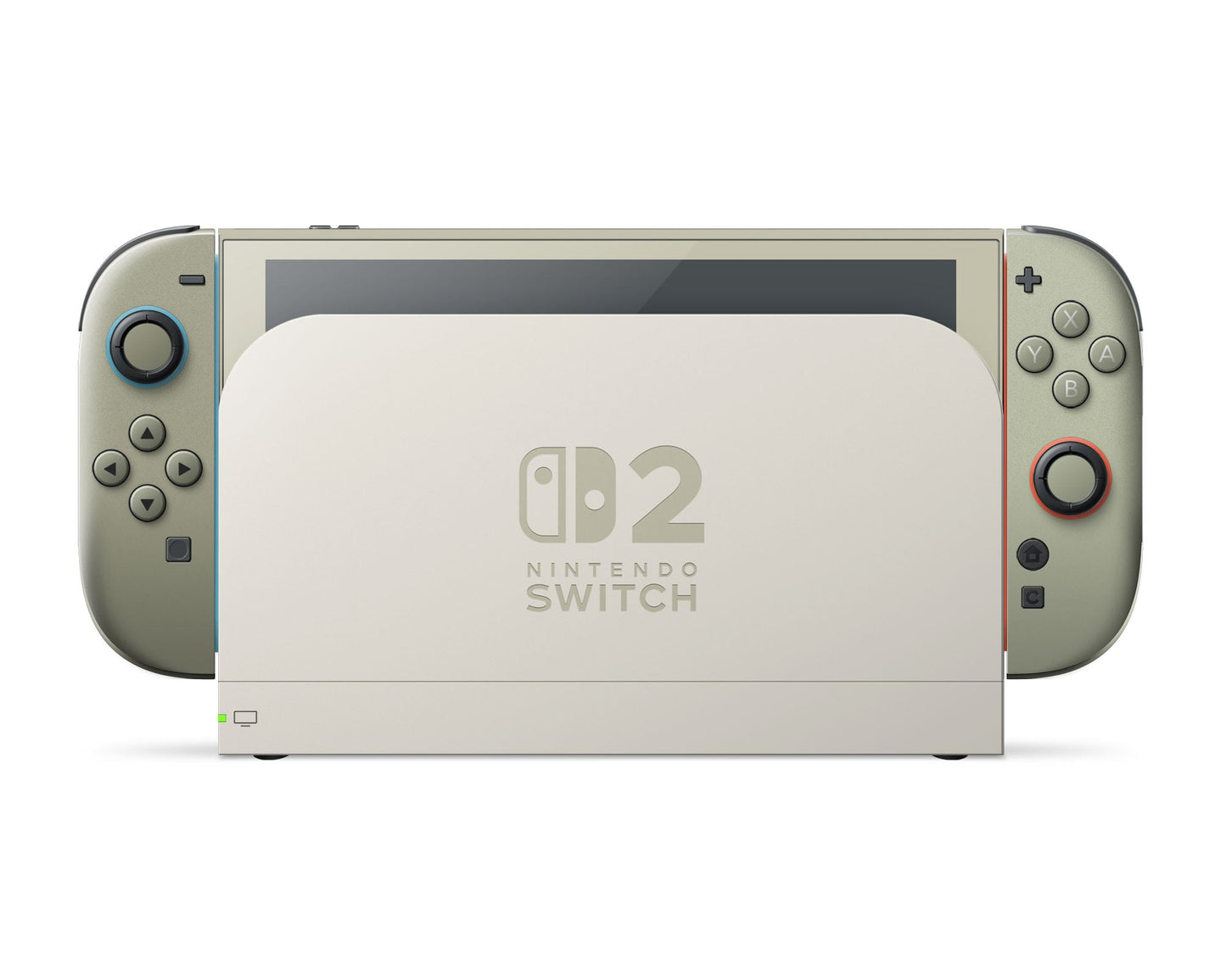 Lux Skins Nintendo Switch 2 Cosy Matcha Green Nintendo logo Skins - Solid Colours Colour Blocking Skin