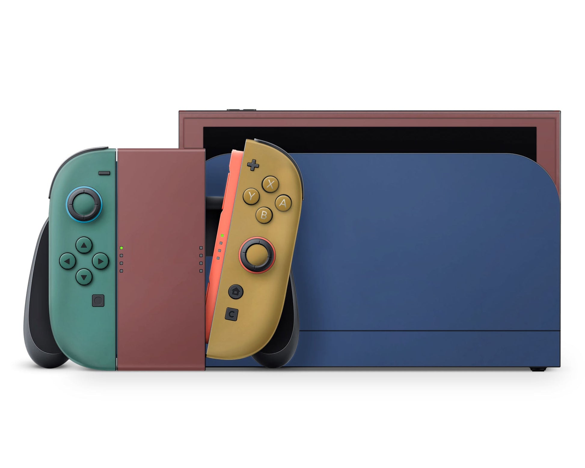 Lux Skins Nintendo Switch 2 Retro Fearless Color Blocking Classic no logo Skins - Solid Colours Colour Blocking Skin