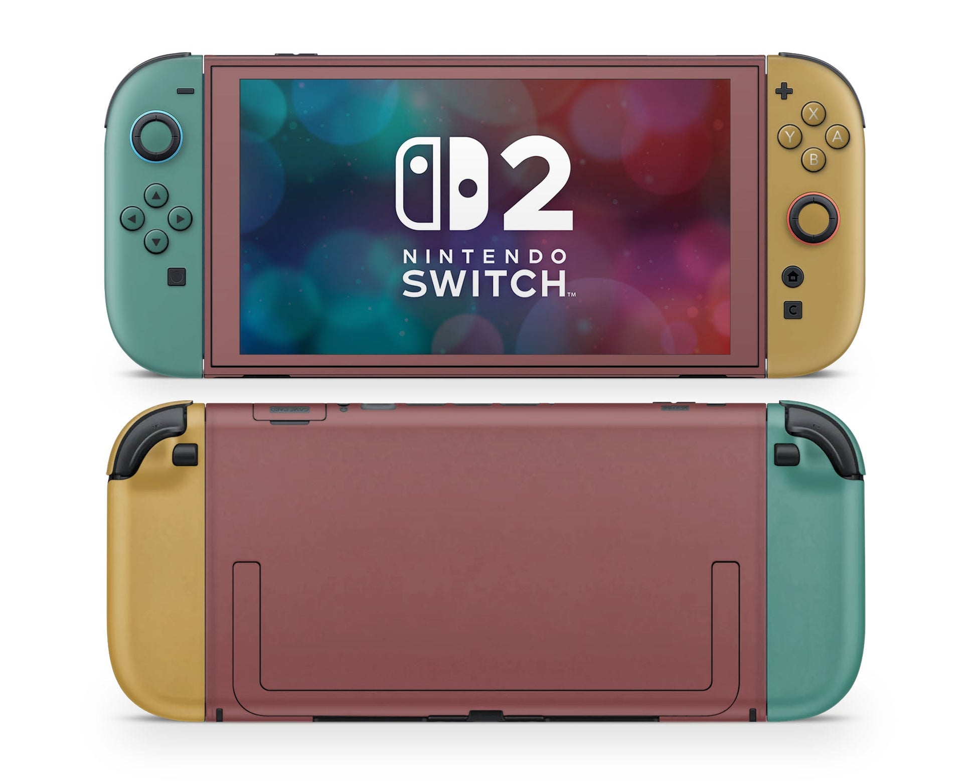 Lux Skins Nintendo Switch 2 Retro Fearless Color Blocking Classic no logo Skins - Solid Colours Colour Blocking Skin