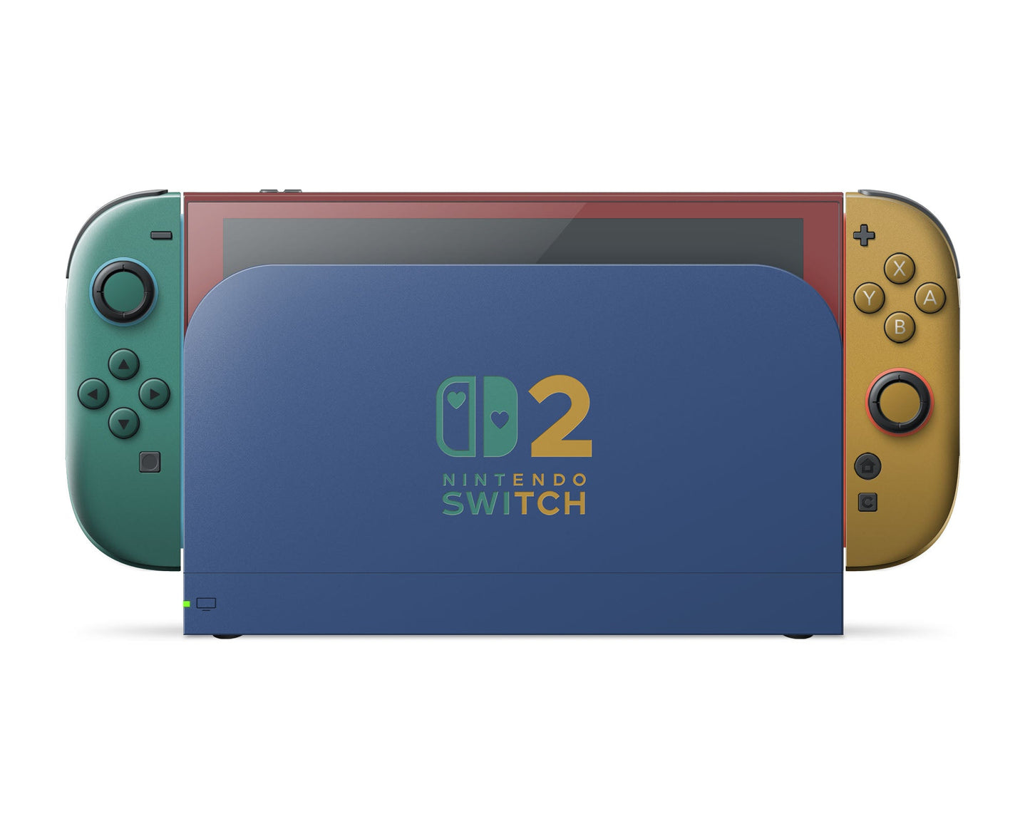 Lux Skins Nintendo Switch 2 Retro Fearless Color Blocking Hearts logo Skins - Solid Colours Colour Blocking Skin