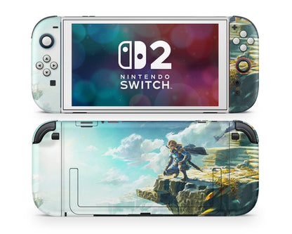 Lux Skins Nintendo Switch 2 Zelda Tears of the Kingdom Cliff Joycons Only Skins - Pop culture Zelda Skin