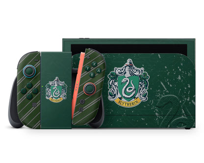 Lux Skins Nintendo Switch 2 Harry Potter Slytherin Full Set +Tempered Glass Skins - Pop culture Harry Potter Skin