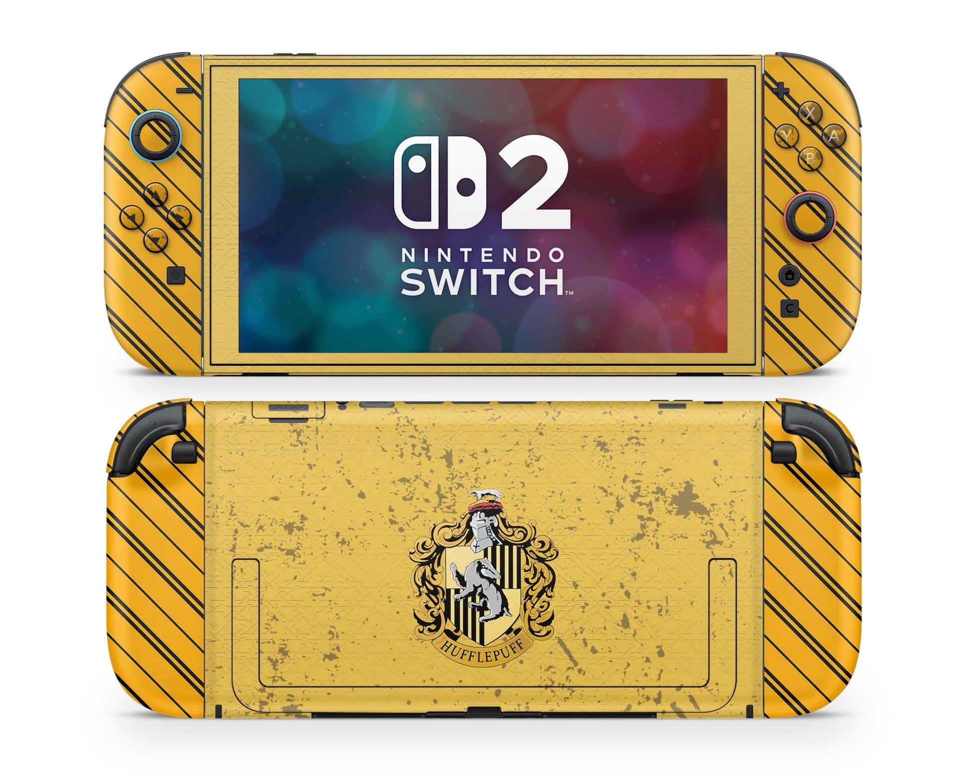 Lux Skins Nintendo Switch 2 Harry Potter Hufflepuff Joycons Only Skins - Pop culture Harry Potter Skin