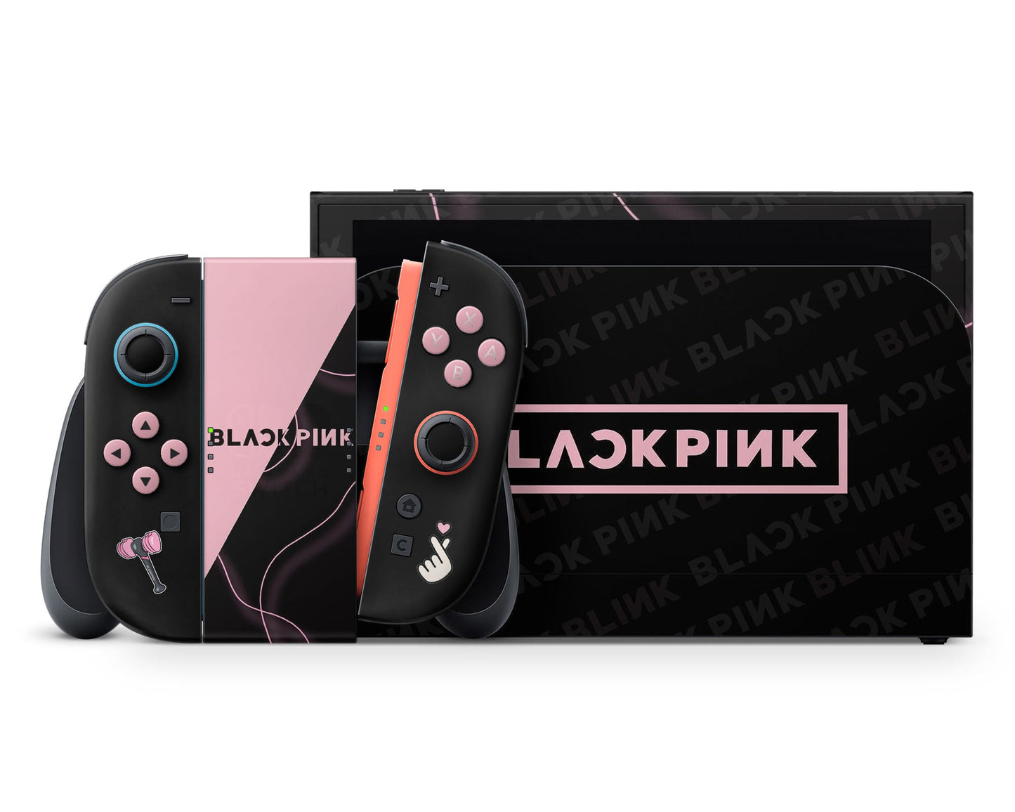 Lux Skins Nintendo Switch 2 BLACKPINK Full Set +Tempered Glass Skins - Pop culture BLACKPINK Skin