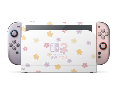 Retro Daisy Flower Nintendo Switch 2 Skin