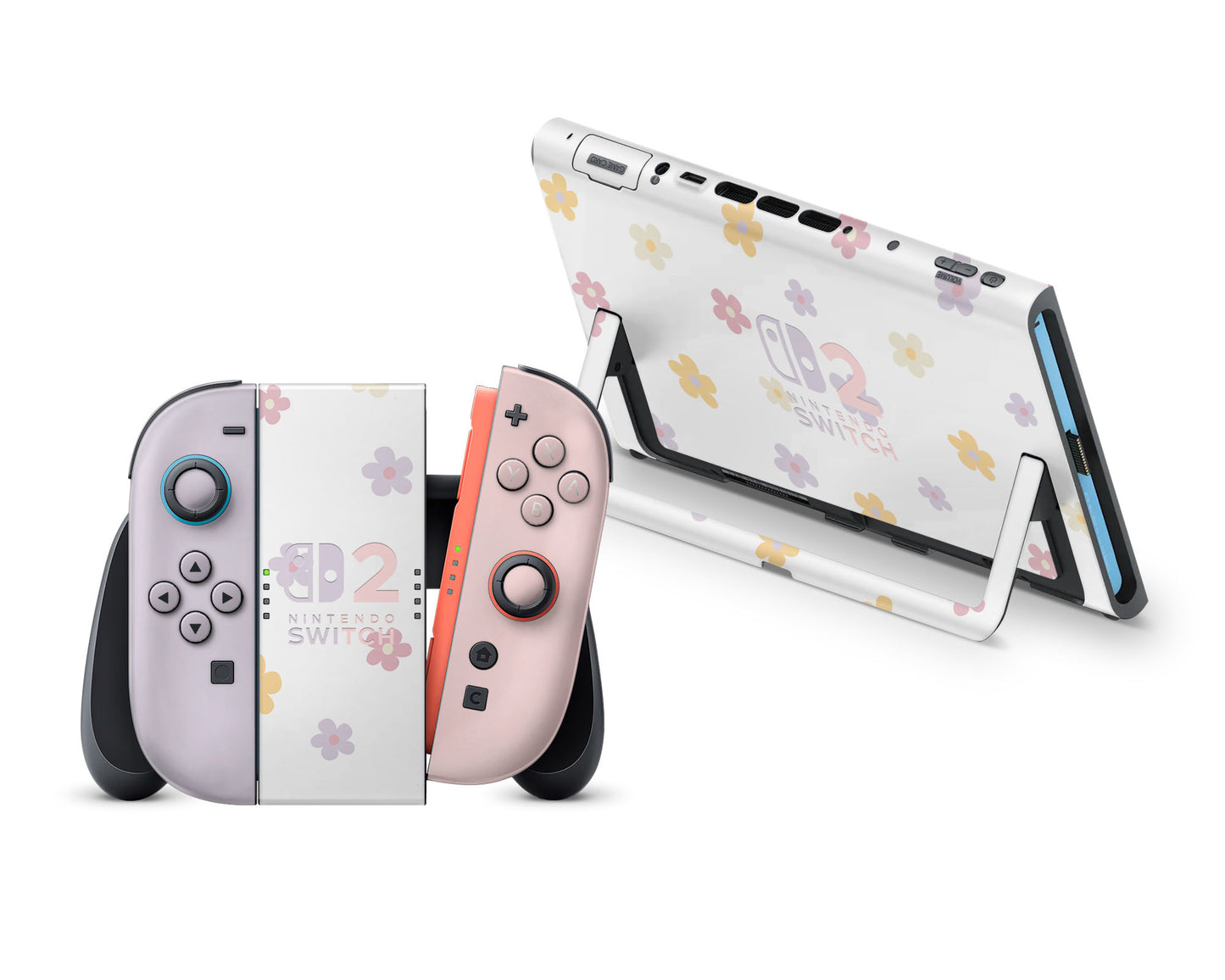 Retro Daisy Flower Nintendo Switch 2 Skin