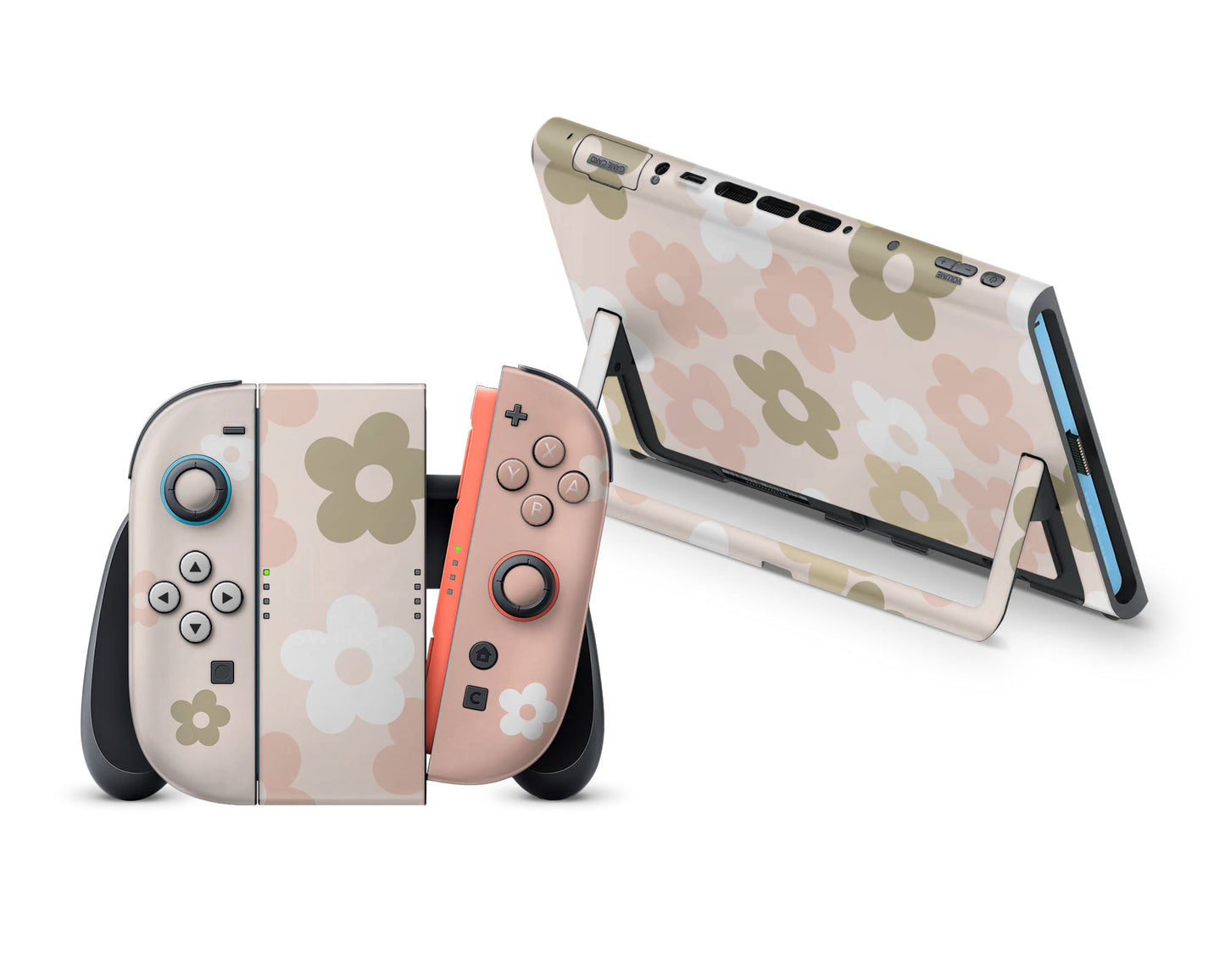 Retro Parisian Pink Floral Nintendo Switch 2 Skin