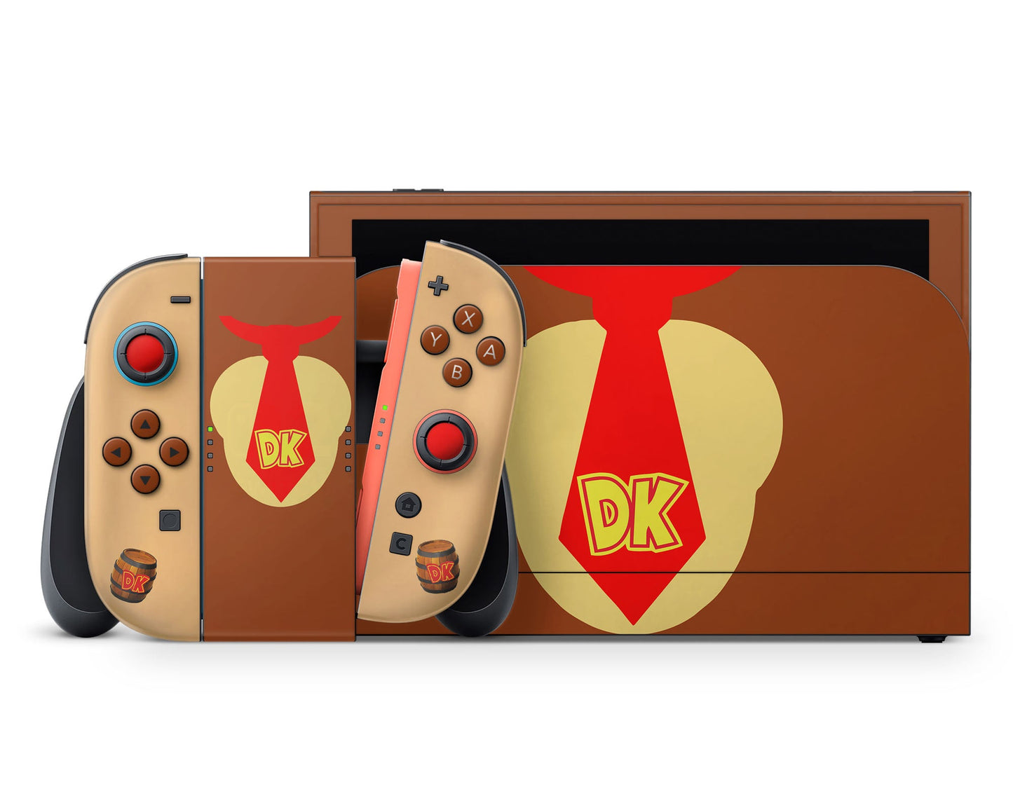 Lux Skins Nintendo Switch 2 Donkey Kong Minimalist Full Set +Tempered Glass Skins - Pop Culture Mario Skin