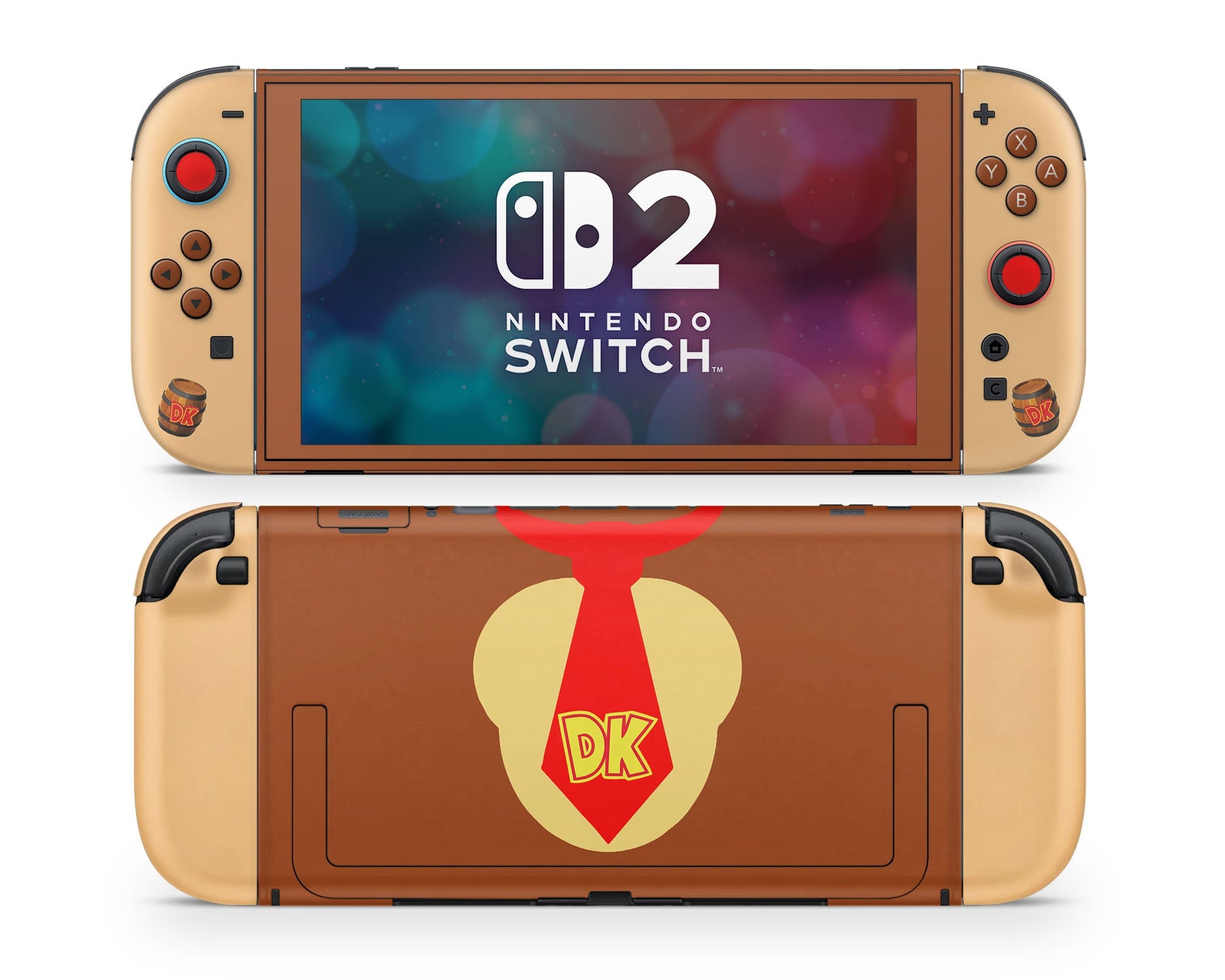 Lux Skins Nintendo Switch 2 Donkey Kong Minimalist Joycons Only Skins - Pop Culture Mario Skin
