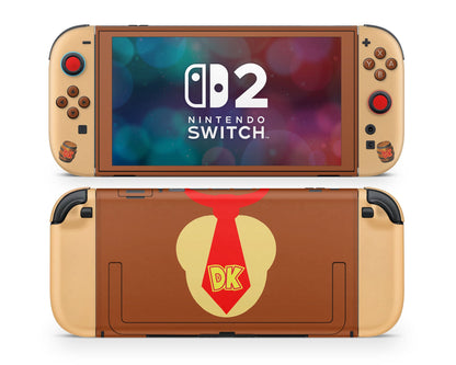 Lux Skins Nintendo Switch 2 Donkey Kong Minimalist Joycons Only Skins - Pop Culture Mario Skin
