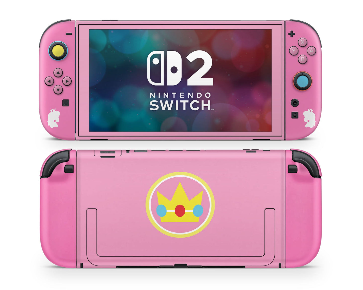 Lux Skins Nintendo Switch 2 Princess Peach Minimalist Joycons Only Skins - Pop Culture Mario Skin
