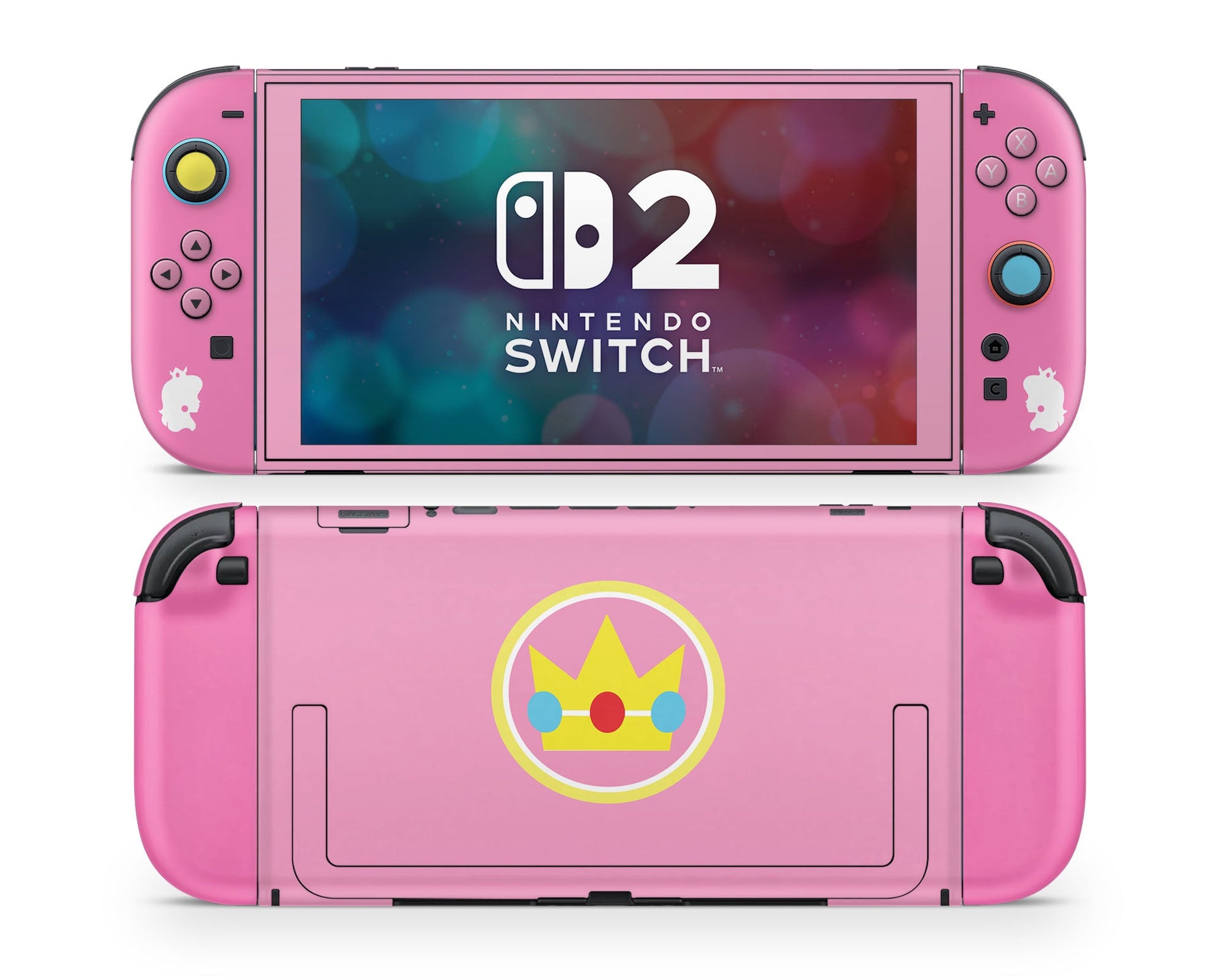 Lux Skins Nintendo Switch 2 Princess Peach Minimalist Joycons Only Skins - Pop Culture Mario Skin