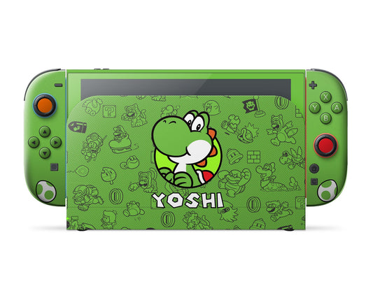Lux Skins Nintendo Switch 2 Yoshi Minimalist Full Set Skins - Pop Culture Mario Skin