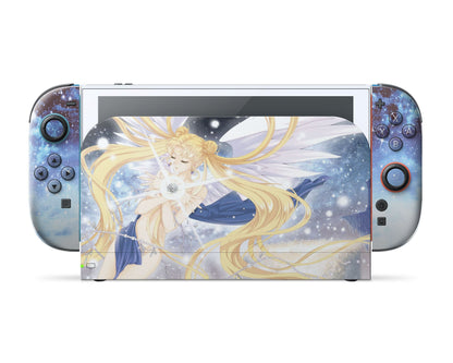 Lux Skins Nintendo Switch 2 Sailor Moon Artistic Blue Full Set Skins - Pop culture Sailor Moon Skin