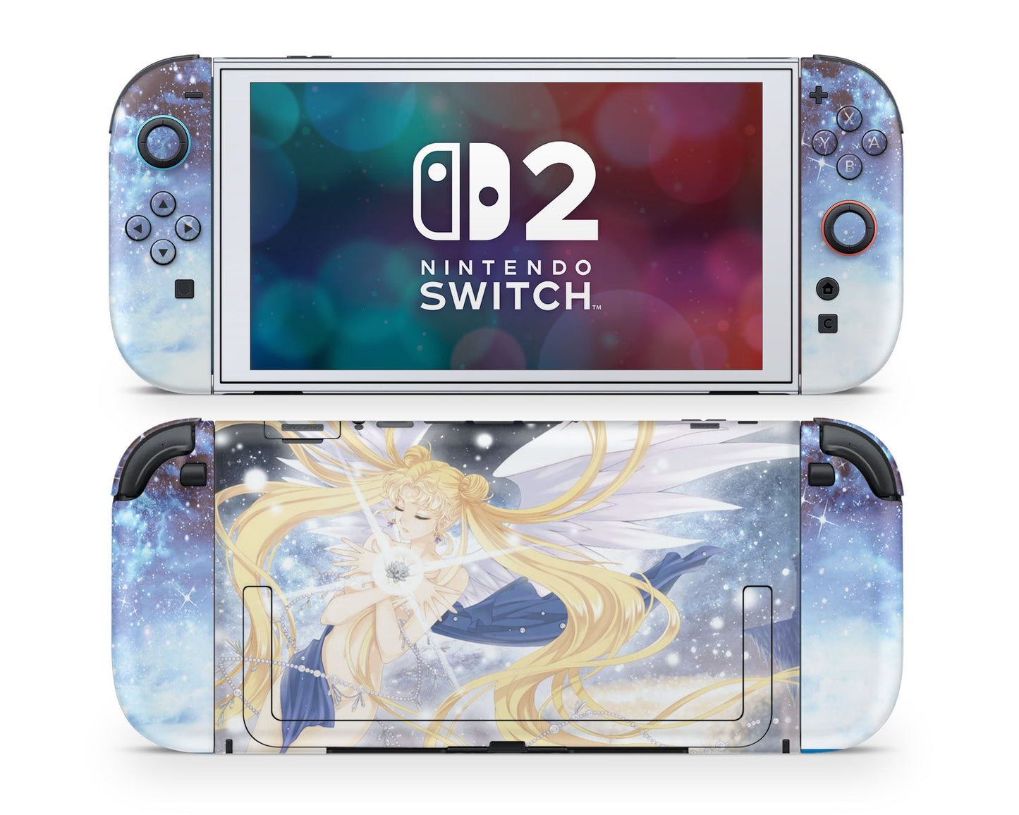 Lux Skins Nintendo Switch 2 Sailor Moon Artistic Blue Joycons Only Skins - Pop culture Sailor Moon Skin