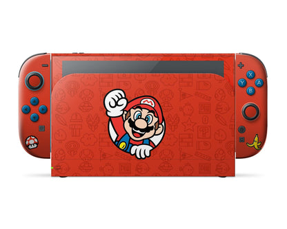 Lux Skins Nintendo Switch 2 Mario Minimalist Full Set Skins - Pop Culture Mario Skin