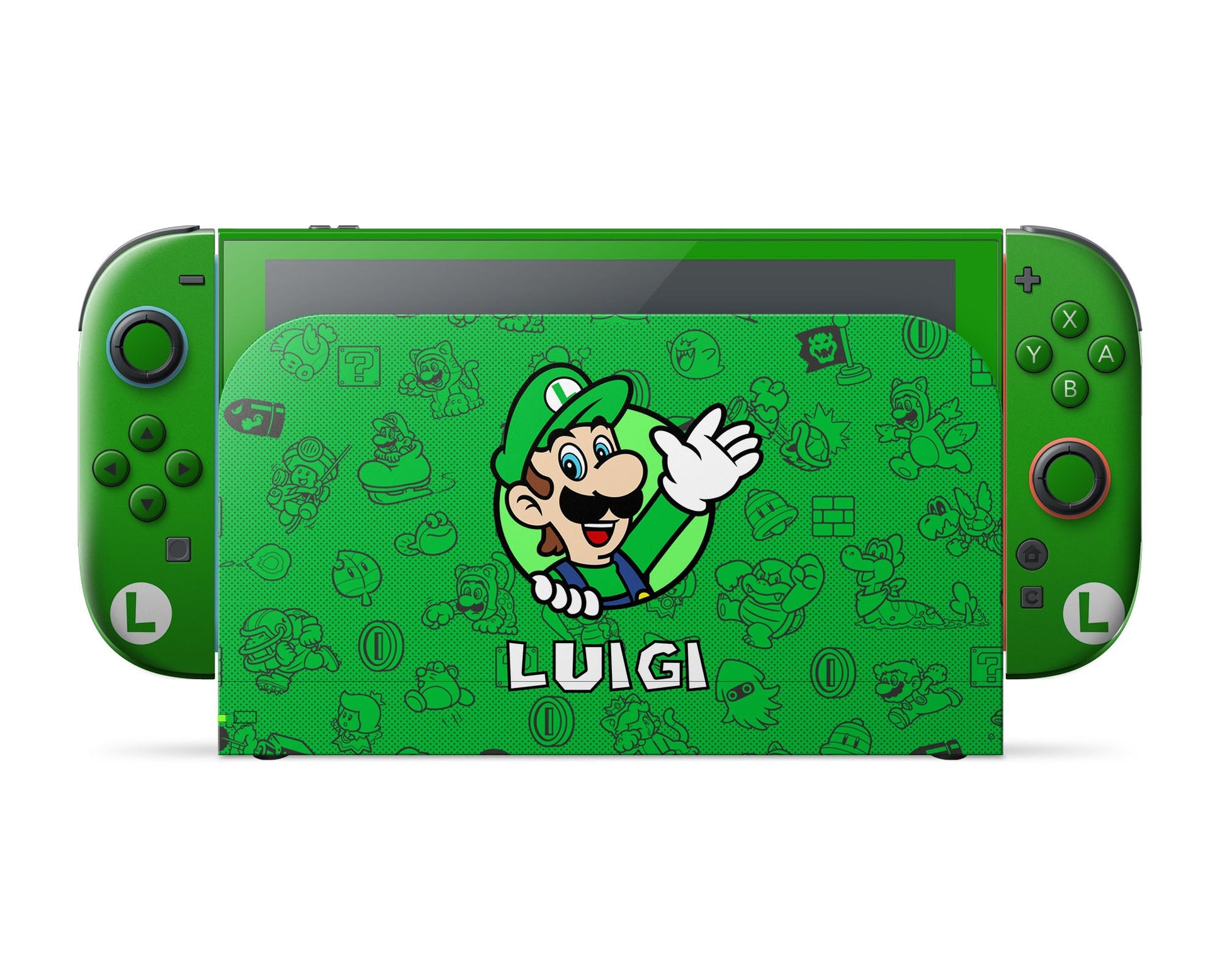 Lux Skins Nintendo Switch 2 Luigi Minimalist Full Set Skins - Pop Culture Mario Skin