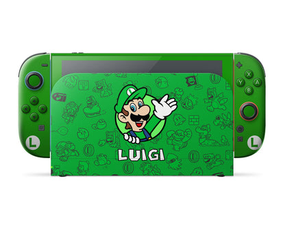 Lux Skins Nintendo Switch 2 Luigi Minimalist Full Set Skins - Pop Culture Mario Skin