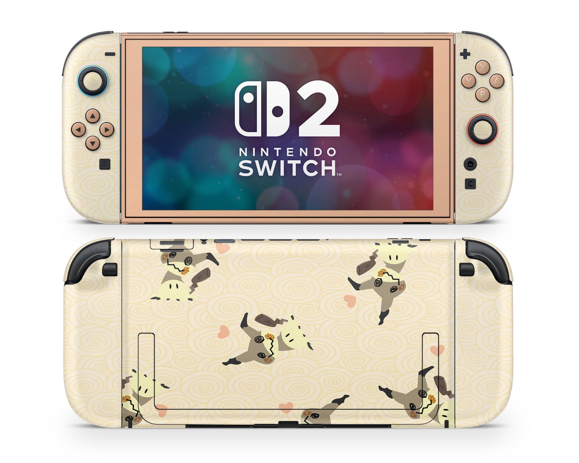 Lux Skins Nintendo Switch 2 Pokemon Mimikyu Joycons Only Skins - Pop culture Pokemon Skin