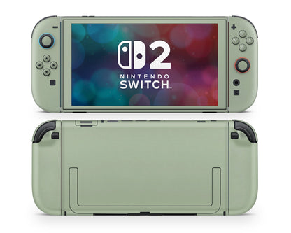 Lux Skins Nintendo Switch 2 Clover Green Classic no logo Skins - Solid Colours Solid Colours Skin