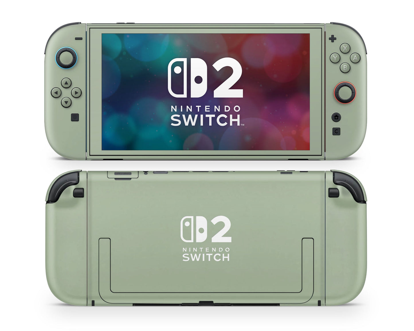 Lux Skins Nintendo Switch 2 Clover Green Nintendo logo Skins - Solid Colours Solid Colours Skin