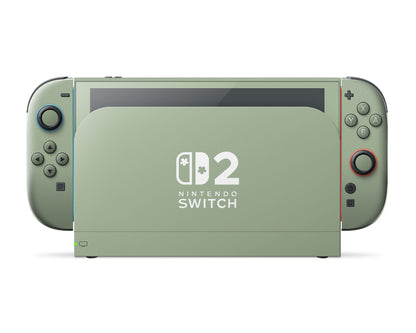 Lux Skins Nintendo Switch 2 Clover Green Flower logo Skins - Solid Colours Solid Colours Skin