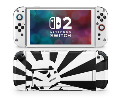 Lux Skins Nintendo Switch 2 Star Wars Stormtrooper White Minimalist Joycons Only Skins - Pop culture Star Wars Skin