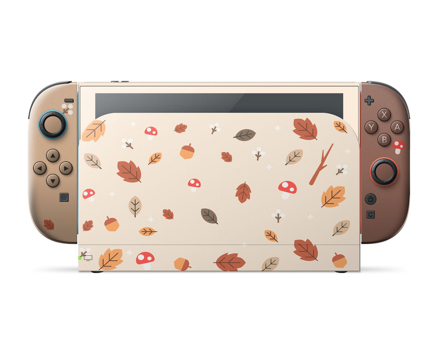 Lux Skins Nintendo Switch 2 Cute Mushroom Leaves Classic no logo Skins - Art Floral Skin