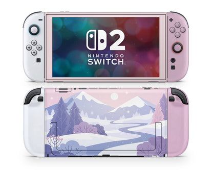 Lux Skins Nintendo Switch 2 Dreamy Arctic Christmas Joycons Only Skins - Art Artwork Skin