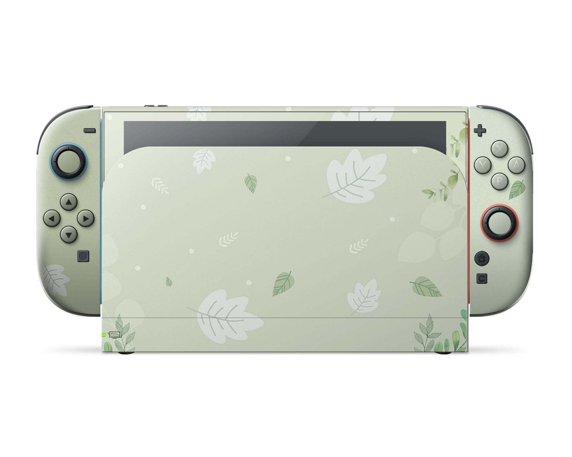 Lux Skins Nintendo Switch 2 Matcha Leaves Classic no logo Skins - Art Floral Skin