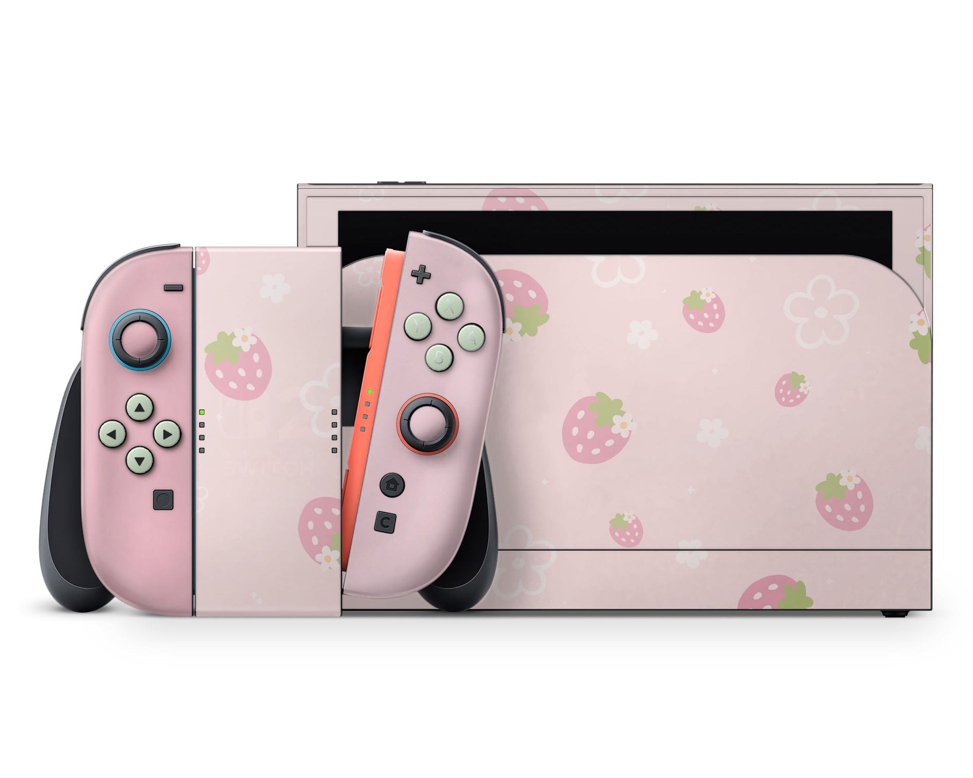 Lux Skins Nintendo Switch 2 Sweet Strawberry Pink Classic no logo Skins - Pattern Fruits Skin