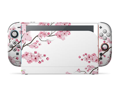 Lux Skins Nintendo Switch 2 White Cherry Blossom Classic no logo Skins - Art Floral Skin