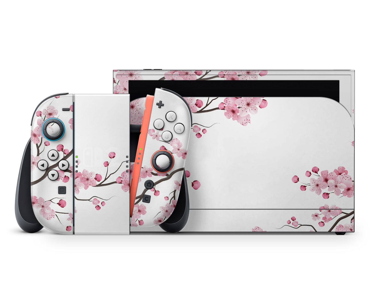 Lux Skins Nintendo Switch 2 White Cherry Blossom Classic no logo Skins - Art Floral Skin