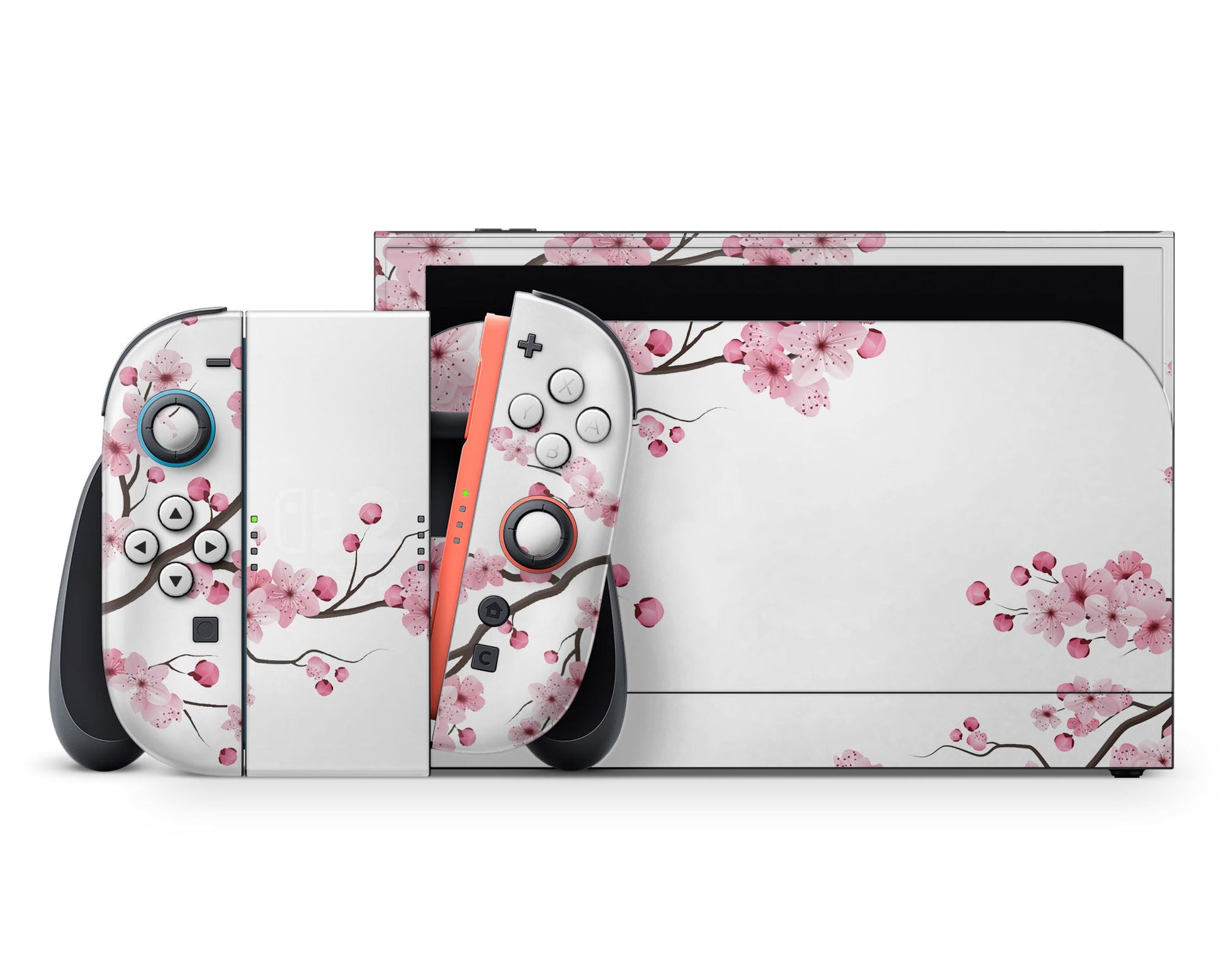 Lux Skins Nintendo Switch 2 White Cherry Blossom Classic no logo Skins - Art Floral Skin